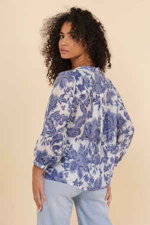 Saint Tropez Silk Blouse- Fuschia