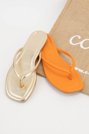 Silver Thong Sandal