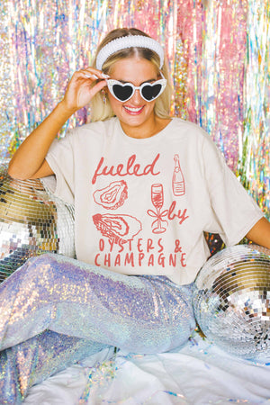 Oysters & Champagne Oversized Tee