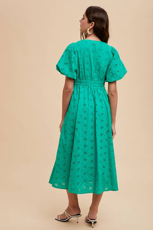 Green Eyelet Dress