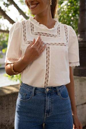 Victorian Collar Lace Top