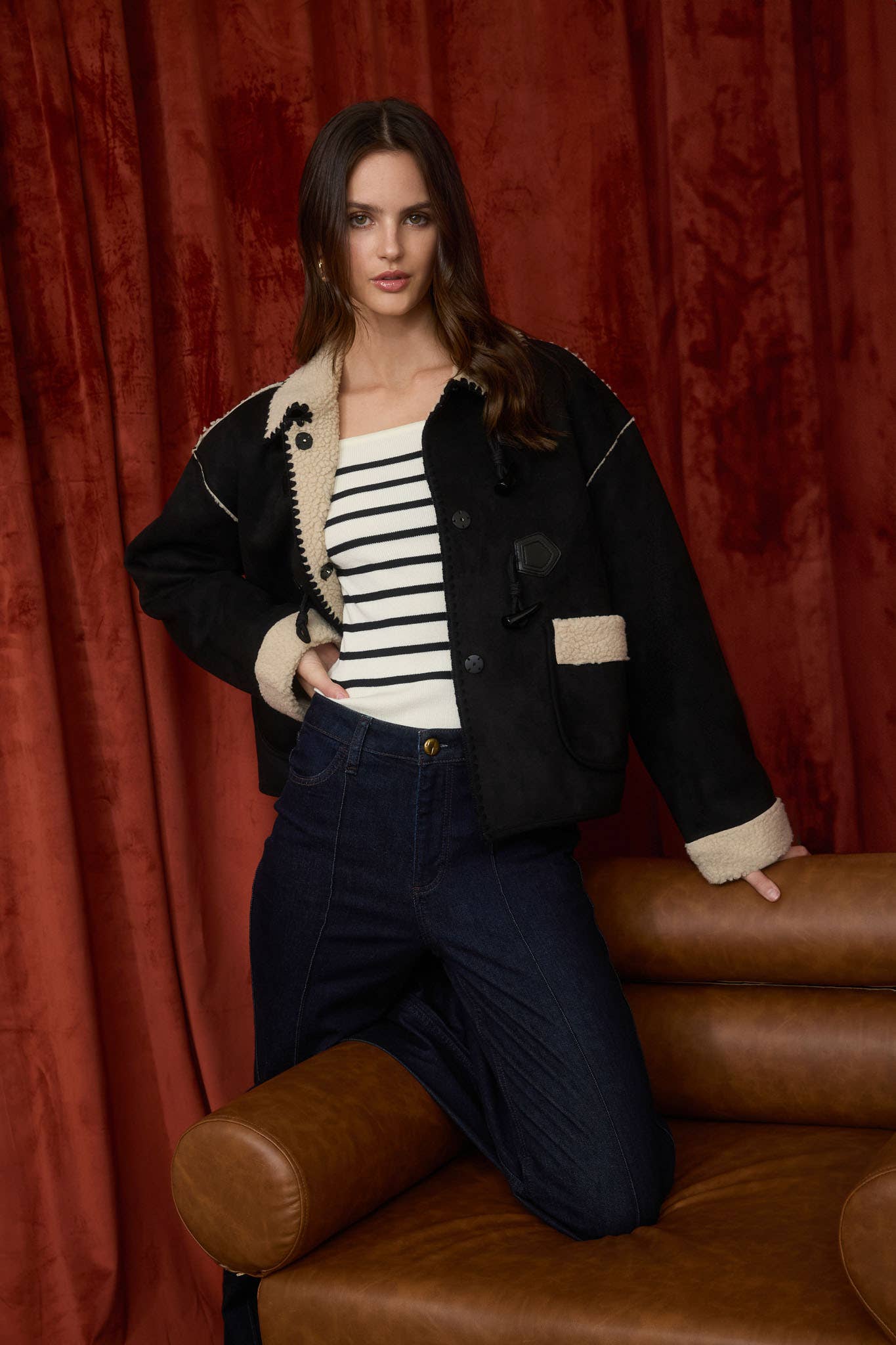 Shearling Toggle Jacket