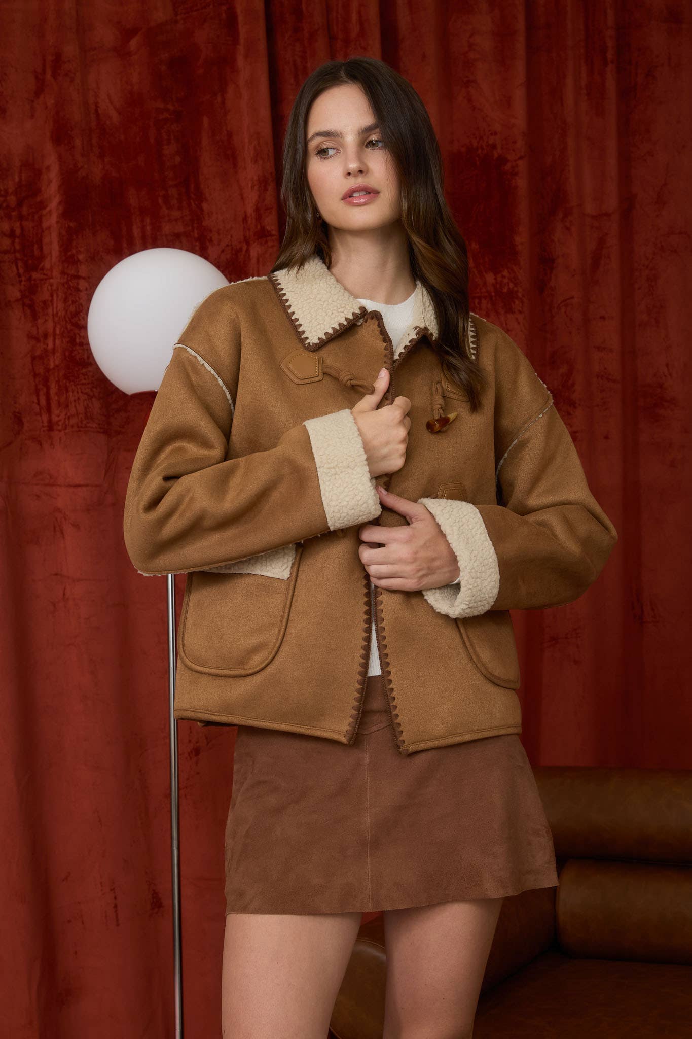 Shearling Toggle Jacket