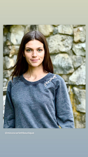 Saratoga Sweatshirt - Hand Embroidered