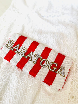 Saratoga Stripes Clutch