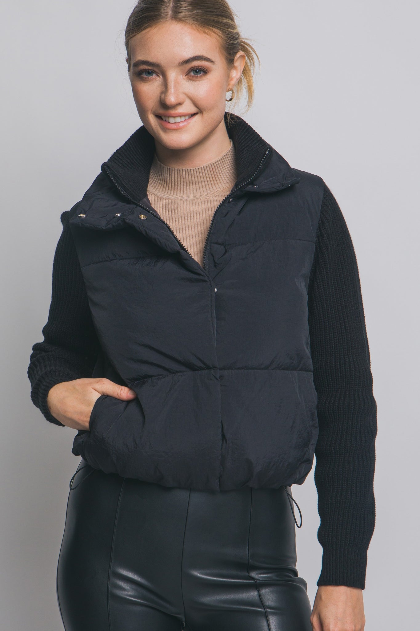 Stand Collar Puffer Jacket