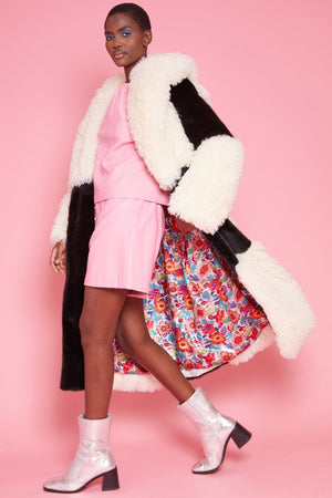 Bamboo Faux Check Coat