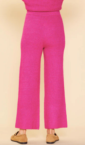Rib Knit Wide Leg Pants