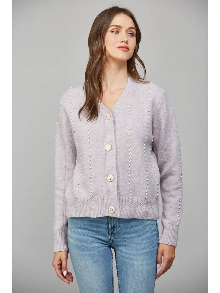 Jewel Button Down Cardigan