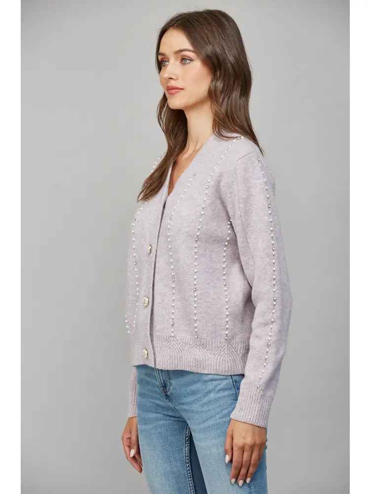 Jewel Button Down Cardigan