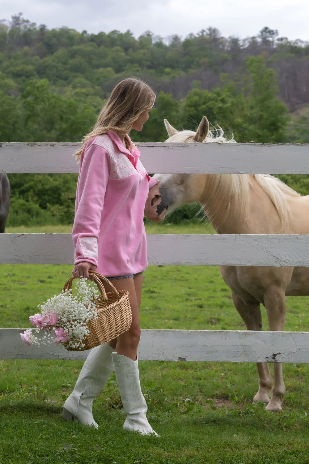 Soft Pink Rodeo Meadows Henley