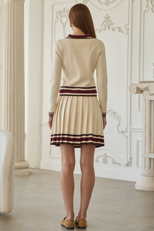Knit Long Sleeve Polo Top