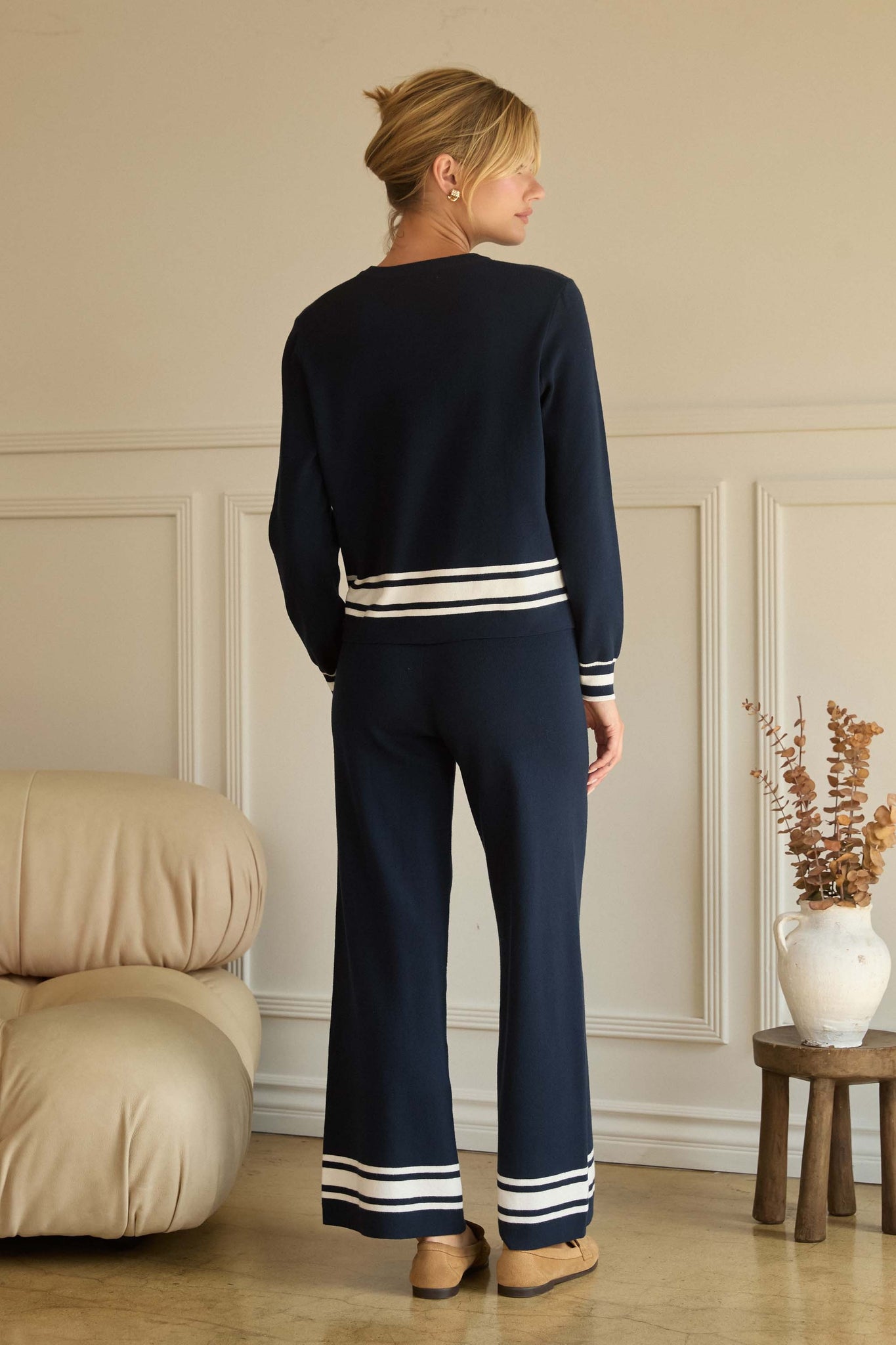 Remi Stripe Hem Knit Pants