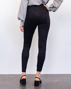 Suede Leggings - Black