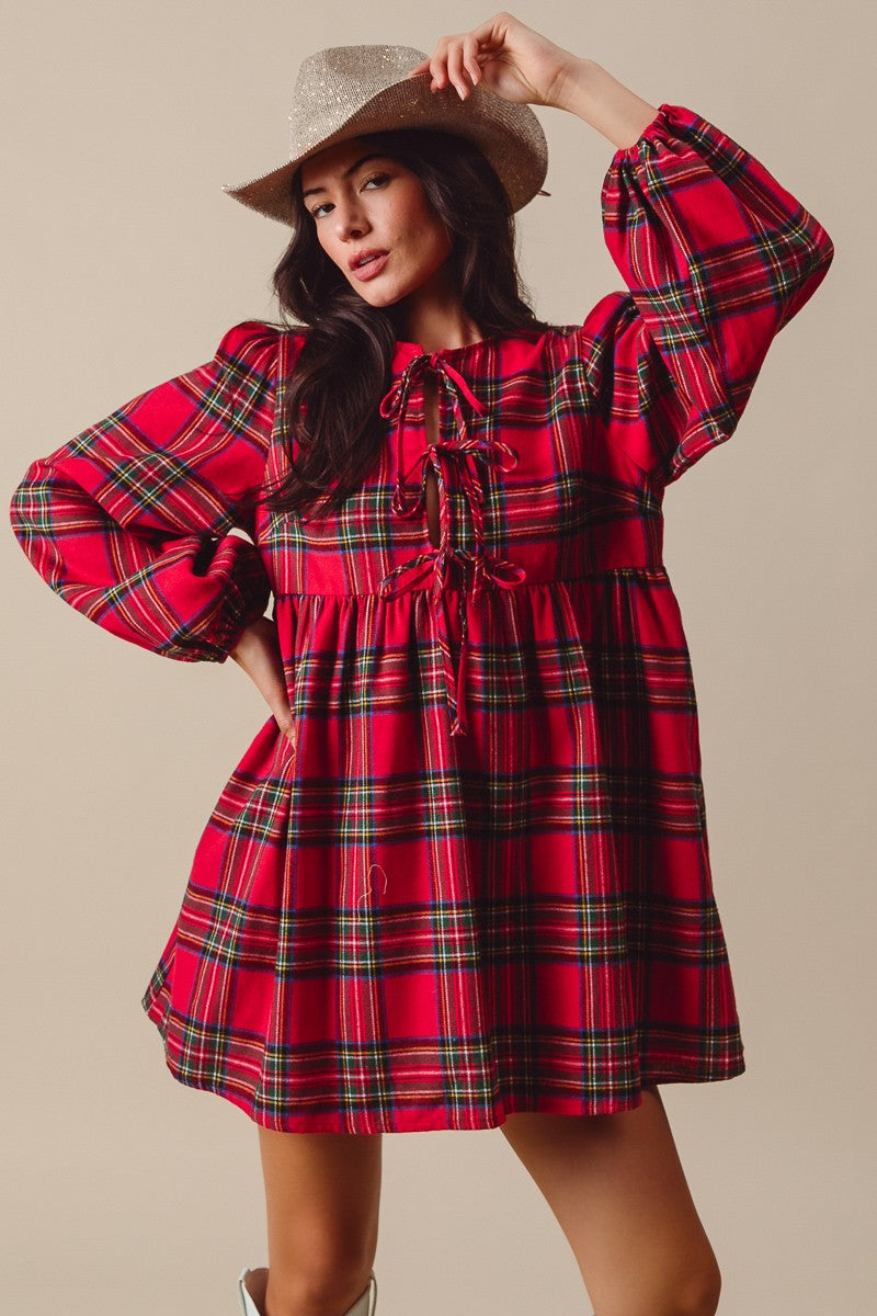 Checkered Plaid Mini Dress