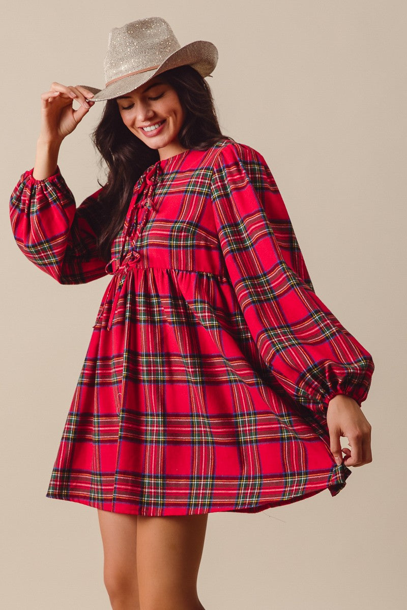 Checkered Plaid Mini Dress