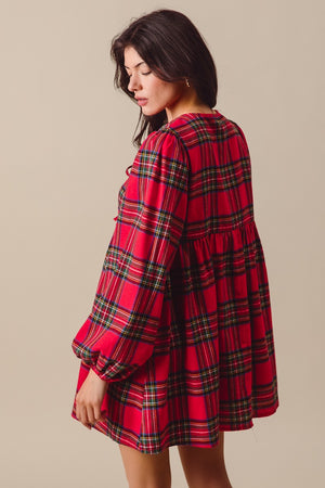 Checkered Plaid Mini Dress