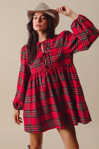Checkered Plaid Mini Dress