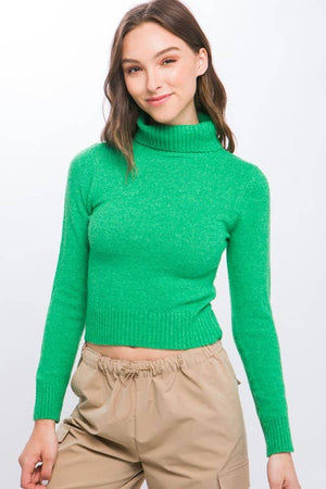 Green Mock Neck