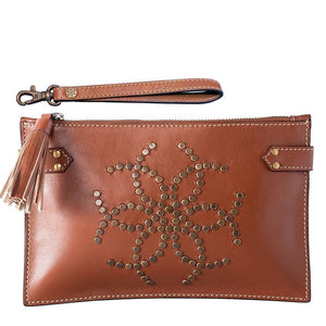 Cavalier Leather Clutch Bag