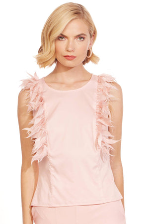 Feather Top - Pink