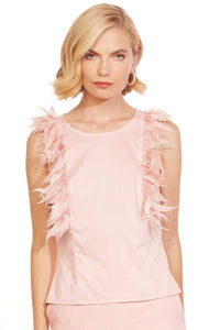 Feather Top - Pink