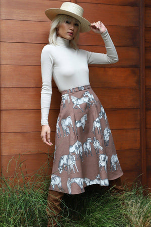 Hay Girl Midi Skirt