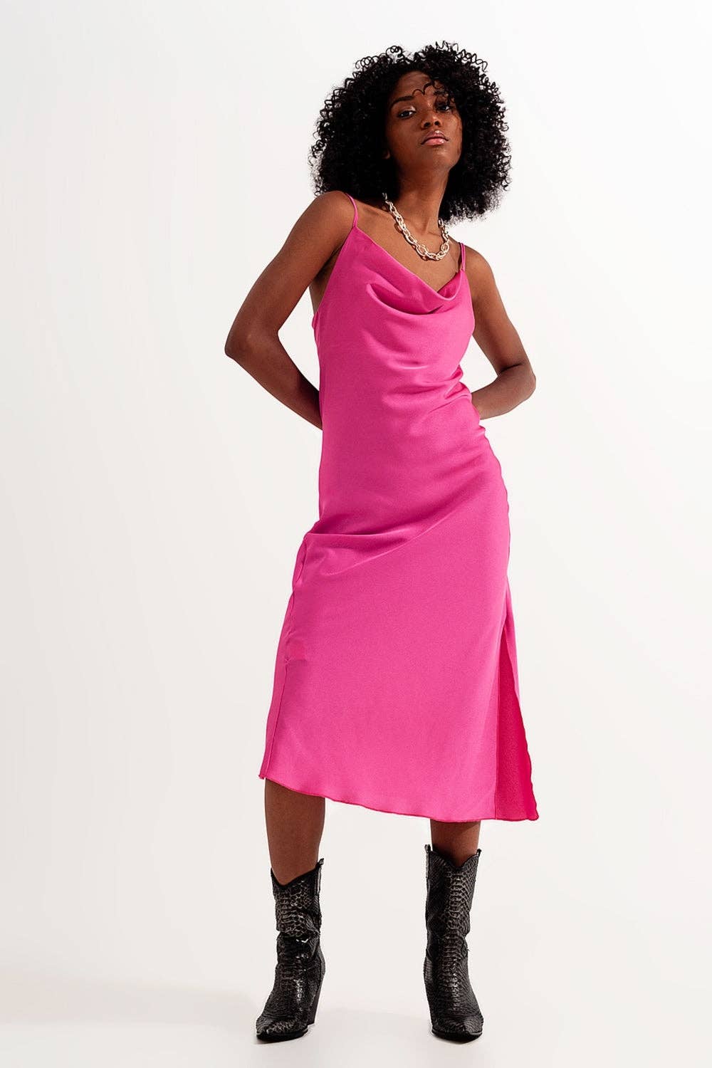 Hot pink Cami Slip Dress