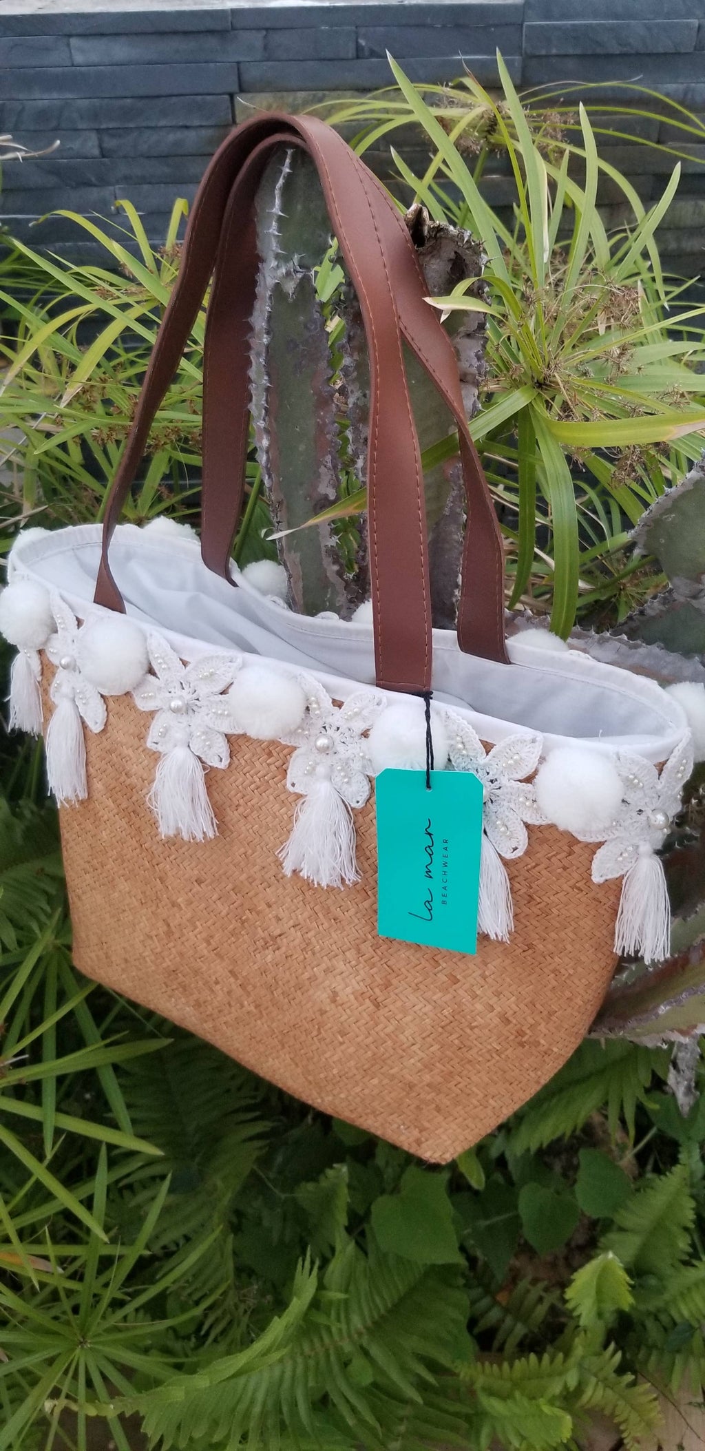 La Mar - Flower Tassels Bag (LMH03-WH)
