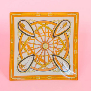 Square Trinket Tray/ Wall Art- Scarf