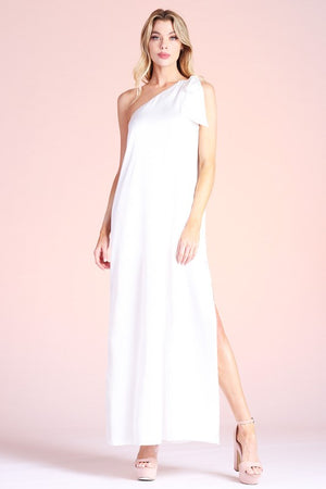 Hammered Satin One Shoulder