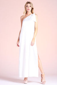 Hammered Satin One Shoulder