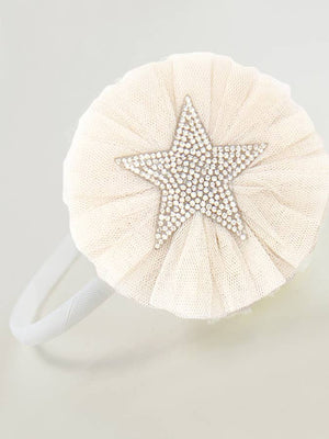 Miss Rose Sister Violet - CHILDREN - Sparkle Star Headband - Cream