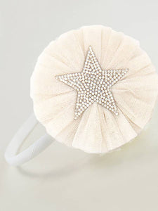 Miss Rose Sister Violet - CHILDREN - Sparkle Star Headband - Cream