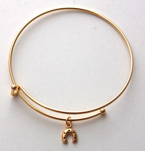 Horseshoe Charm Bracelet - gold