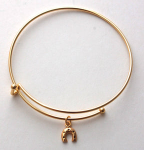 Horseshoe Charm Bracelet - gold