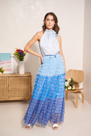 Blue Sky Tulle Layered Skirt