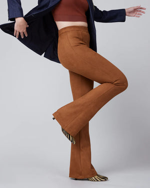 Spanx Faux Suede Flare Pant Caramel