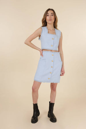 Ensemble Top & Jupe en tweed