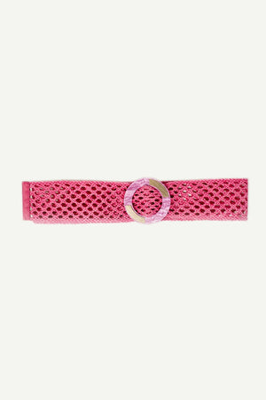 Braided Hip And Waist Belt in Pink