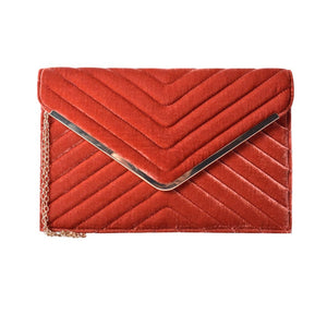 Ocean Quilted Clutch Bag - Orange
