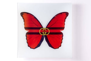 Toss Designs - Red Butterfly Trinket Tray