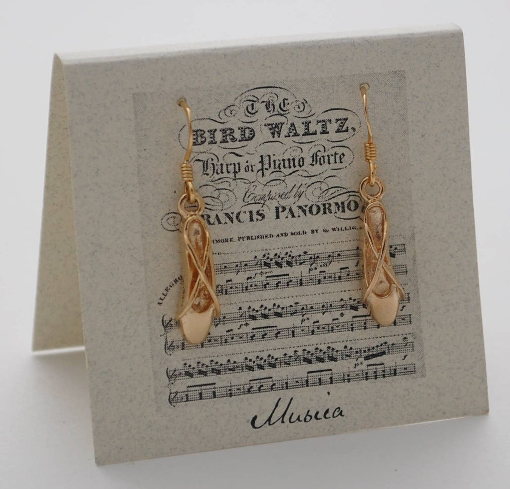 Ballet Slipper Dangle Earrings