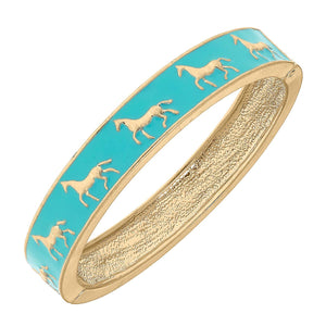 CANVAS Style - Virginia Enamel Equestrian Hinge Bangle
