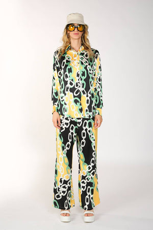 Chain Printed Multi color Matching Set