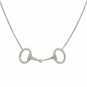 AWST int’l - Necklace, Cz Snaffle Bit, Rhodium