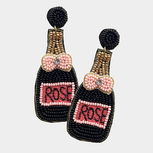 Rose Beaded Earrings