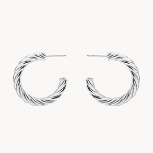 Round Twisted Hoop Earrings