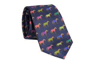 Barrel Down South - Multi Color Horse Necktie