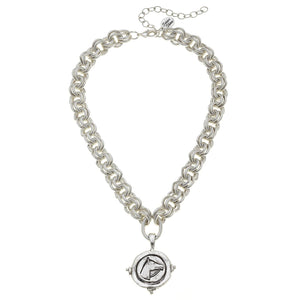 Susan Shaw - Silver Intaglio Horse Necklace
